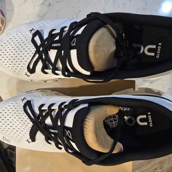 On Cloud X 4 Ivory Black Men's Athletic Shoes 3ME30040791 Size 13 Running Trail - Picture 9 of 11